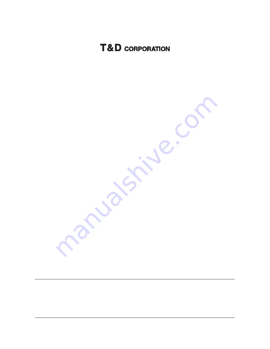 T&D RTR-5W User Manual Download Page 167