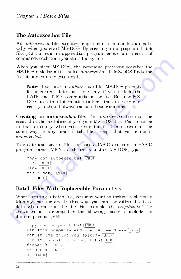 Tandy 1000 MS-DOS Reference Manual Download Page 36