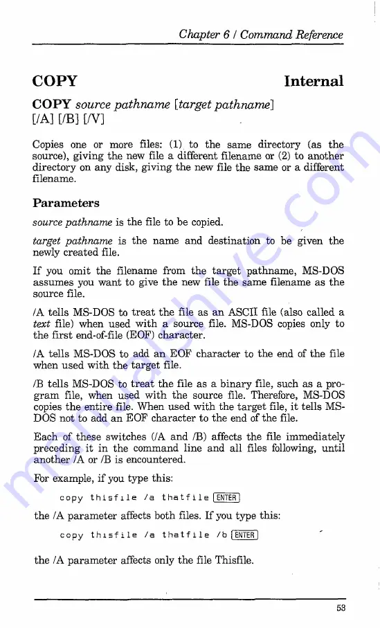 Tandy 1000 MS-DOS Reference Manual Download Page 67