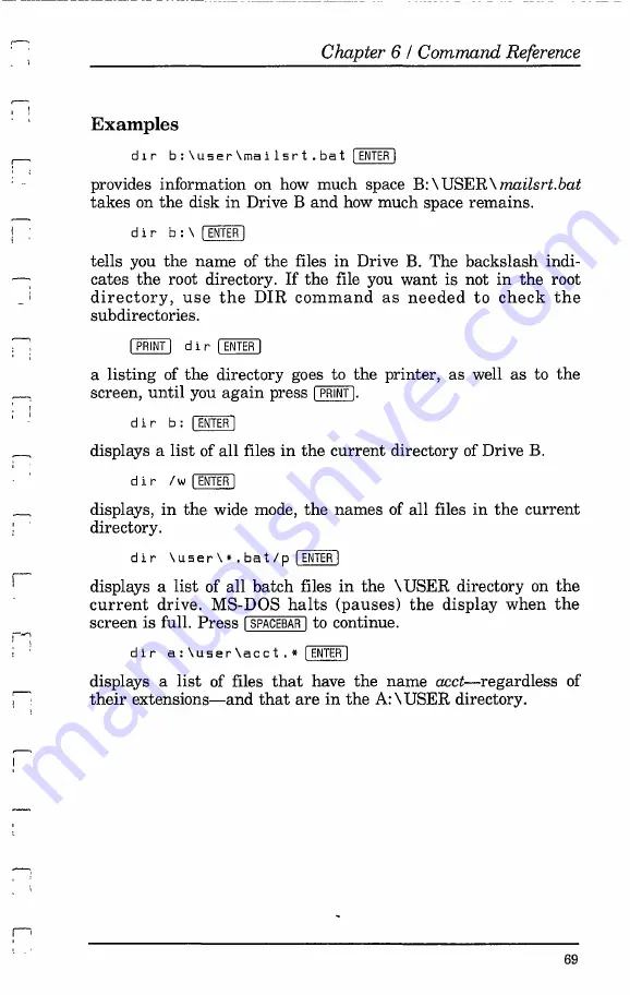 Tandy 1000 MS-DOS Reference Manual Download Page 83