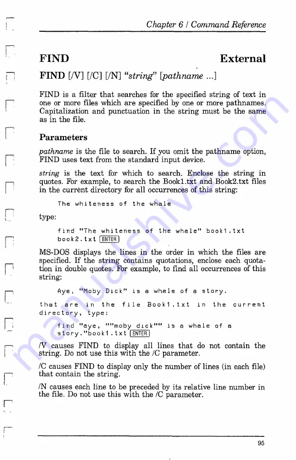 Tandy 1000 MS-DOS Reference Manual Download Page 109