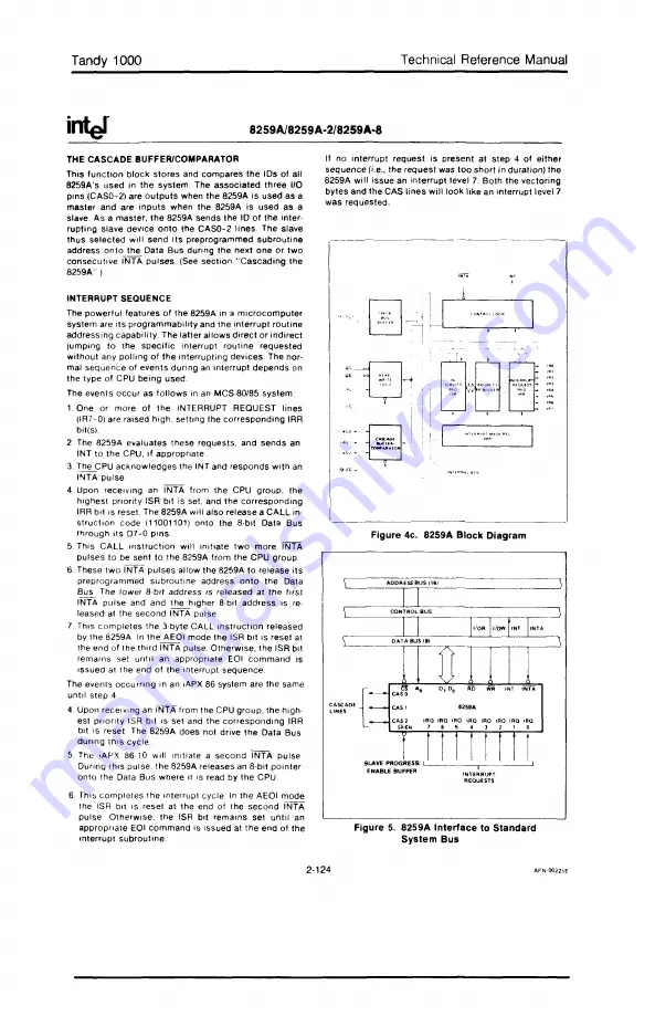 Tandy 1000 MS-DOS Technical Reference Manual Download Page 183