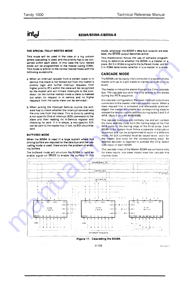 Tandy 1000 MS-DOS Technical Reference Manual Download Page 192