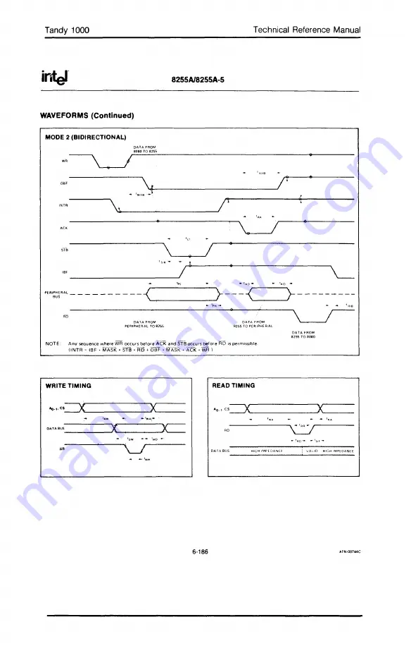 Tandy 1000 MS-DOS Technical Reference Manual Download Page 241