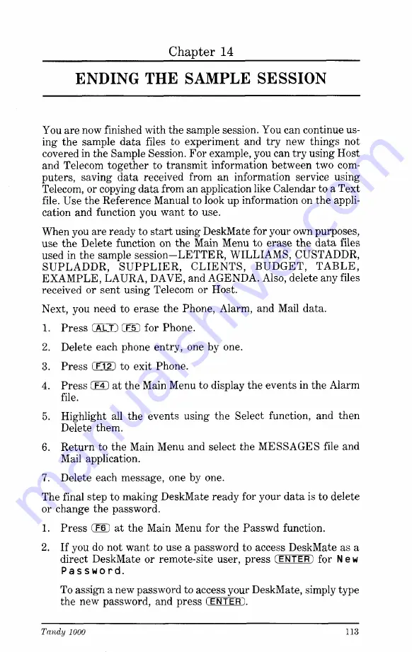 Tandy 1000 MS-DOS User Manual Download Page 136