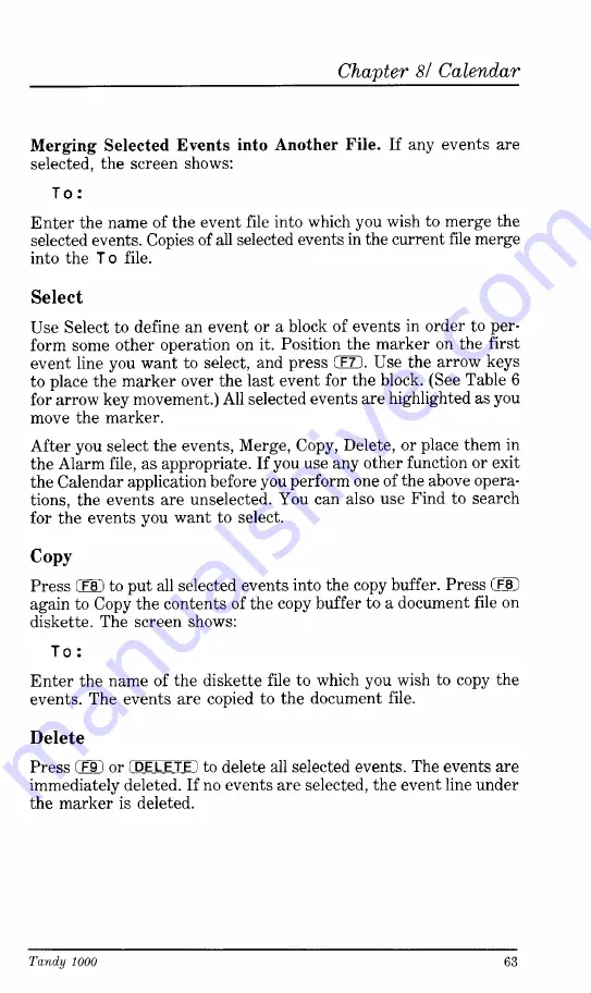 Tandy 1000 MS-DOS User Manual Download Page 223