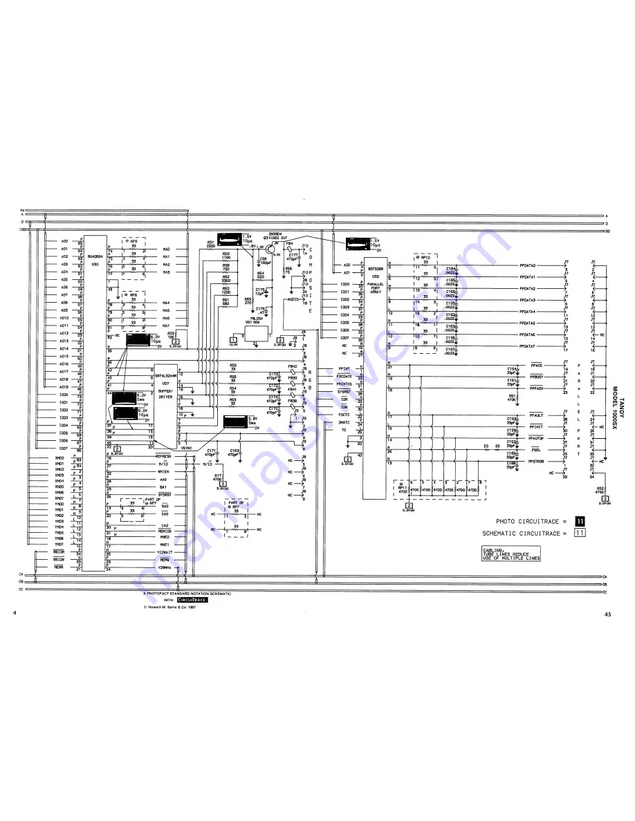 Tandy 1000SX Technical Service Data Download Page 15