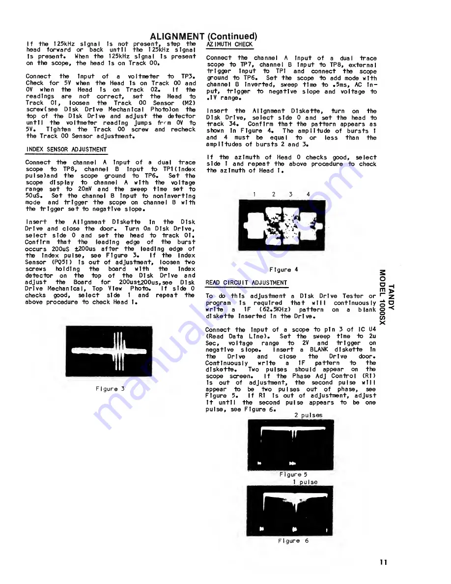 Tandy 1000SX Technical Service Data Download Page 69