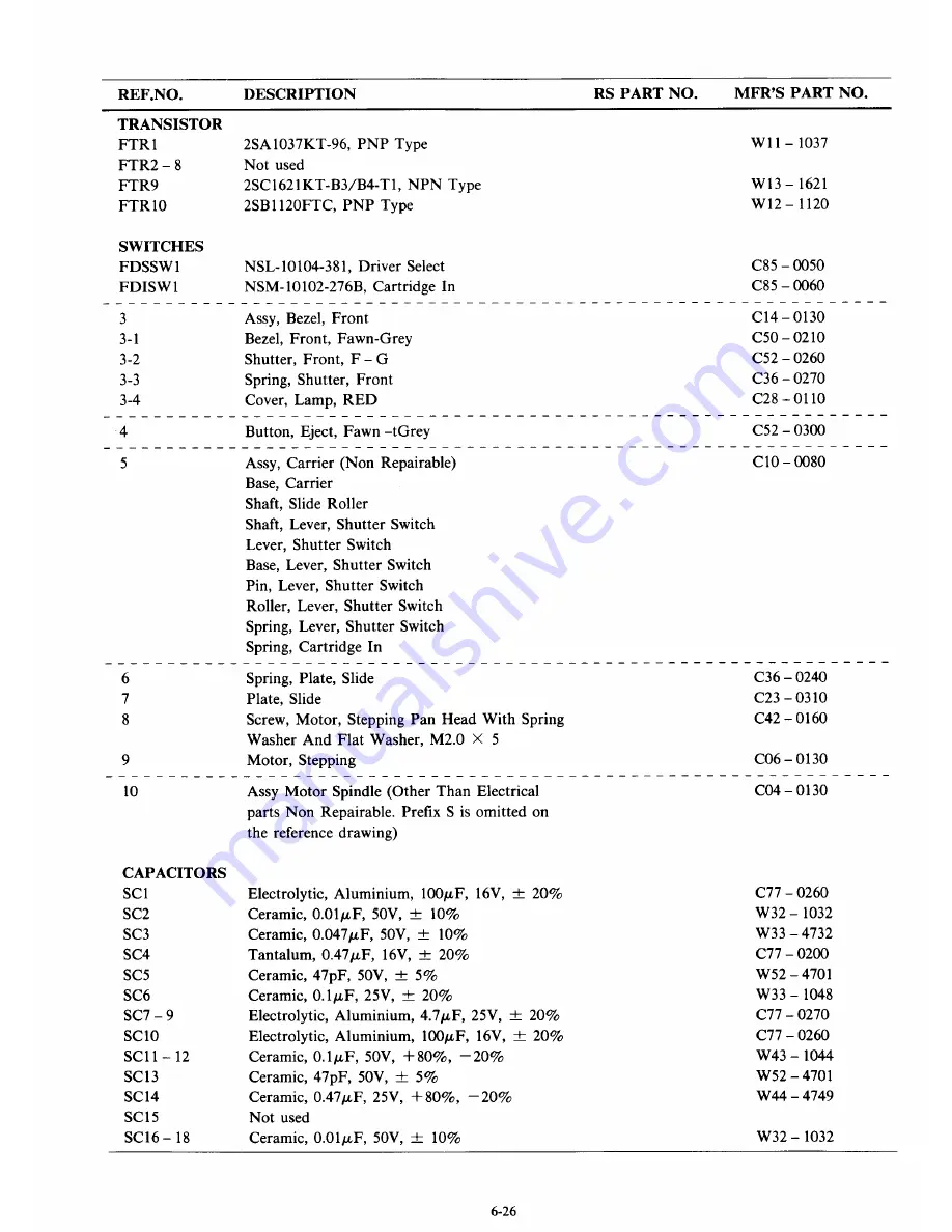 Tandy 1400LT Service Manual Download Page 167