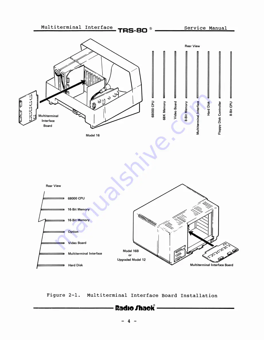 Tandy TRS-80 Model II Service Manual Download Page 8