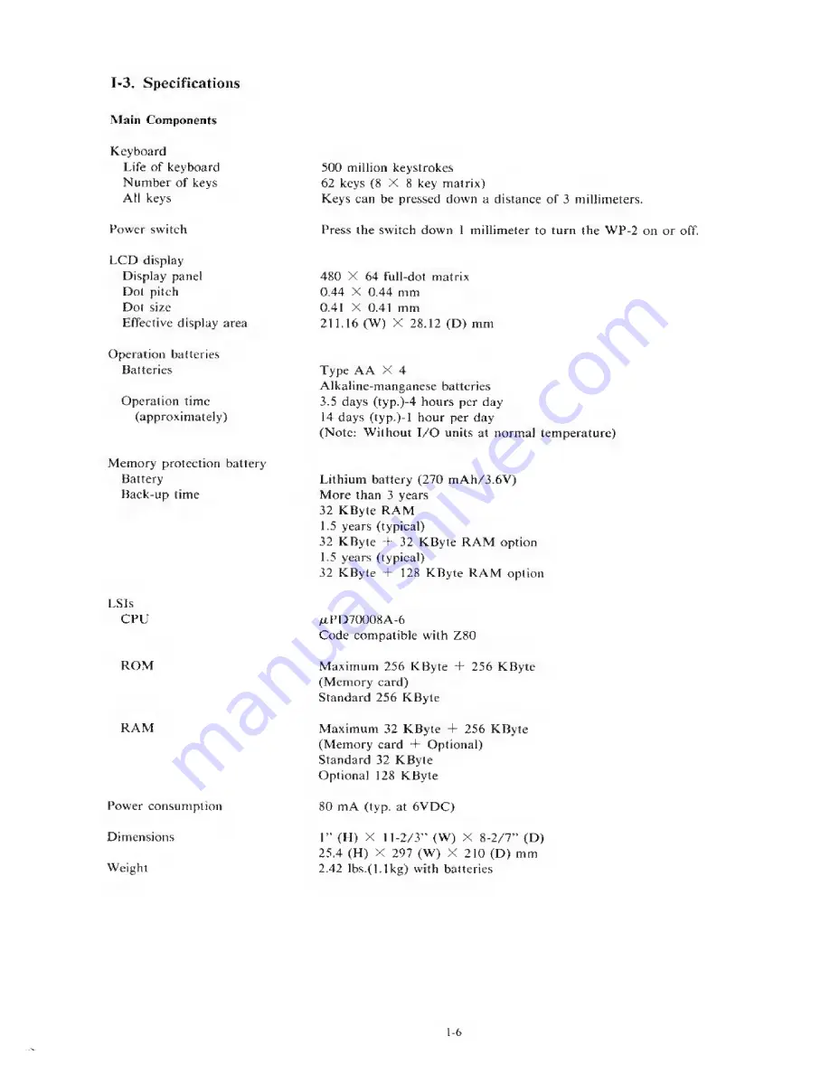 Tandy WP-2 Service Manual Download Page 12