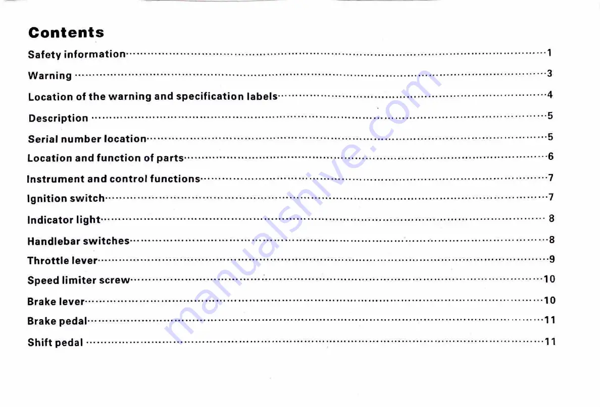 Tao Motor R250 Owner'S Manual Download Page 4