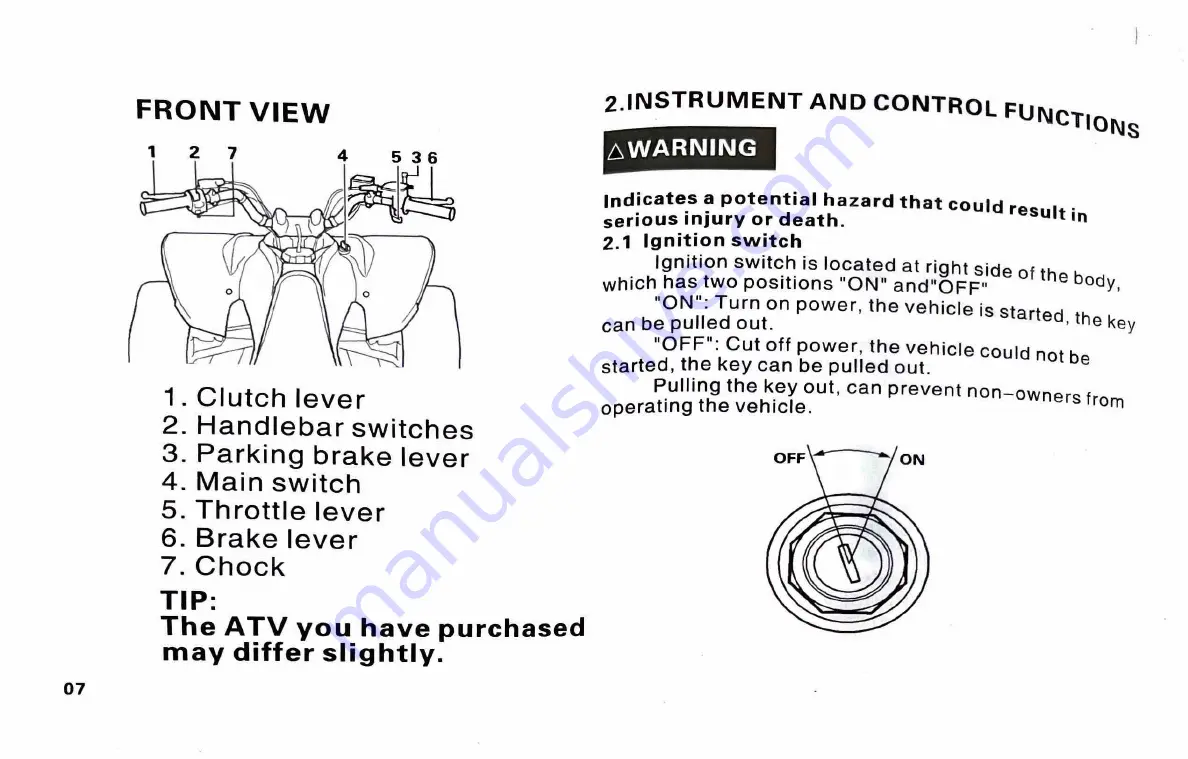 Tao Motor R250 Owner'S Manual Download Page 14