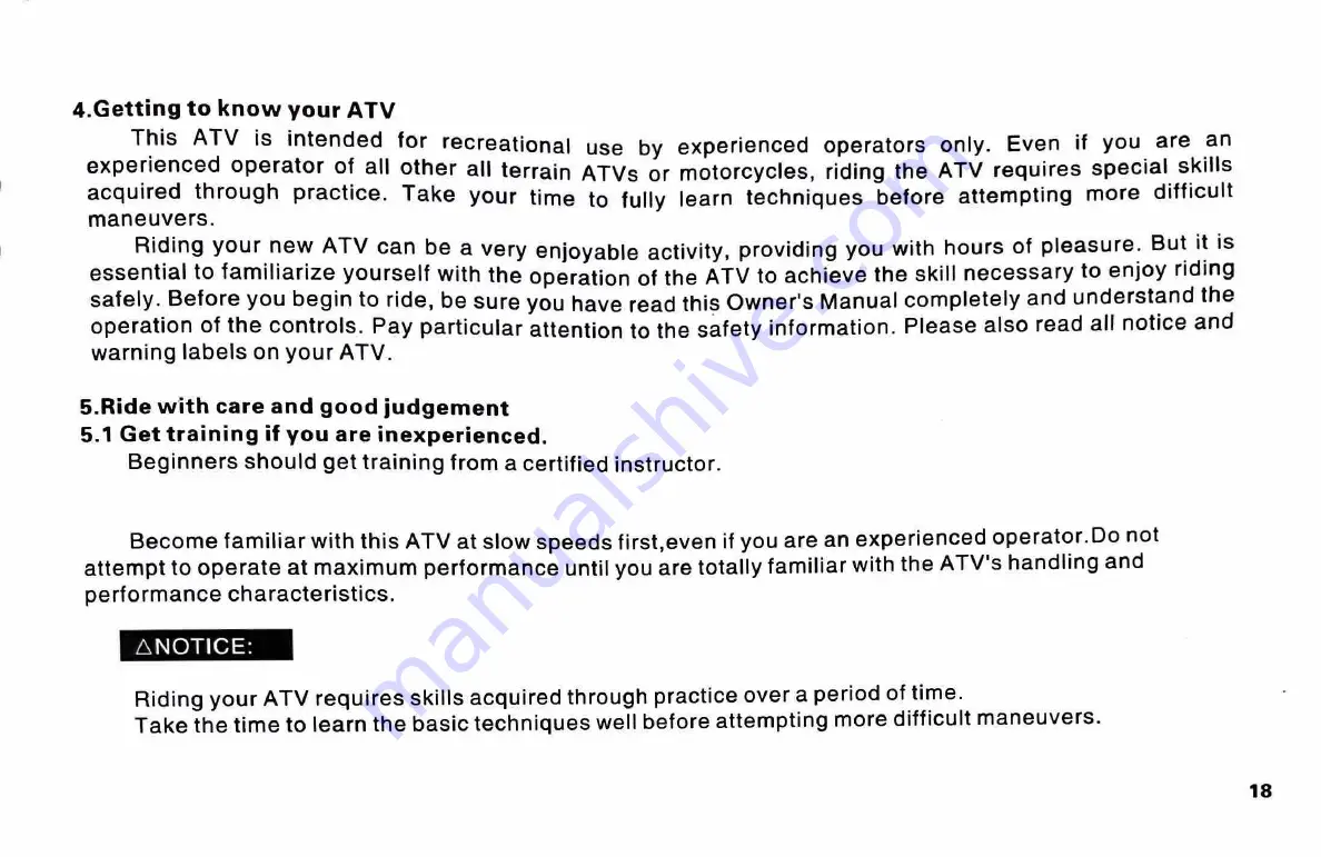 Tao Motor R250 Owner'S Manual Download Page 25