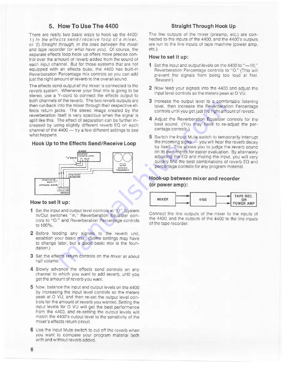 Tapco 4400 Owner'S Manual Download Page 7