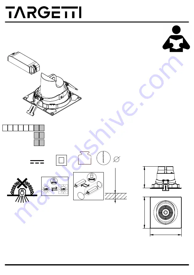 Targetti STORE GIMBAL 1T5098 Скачать руководство пользователя страница 1