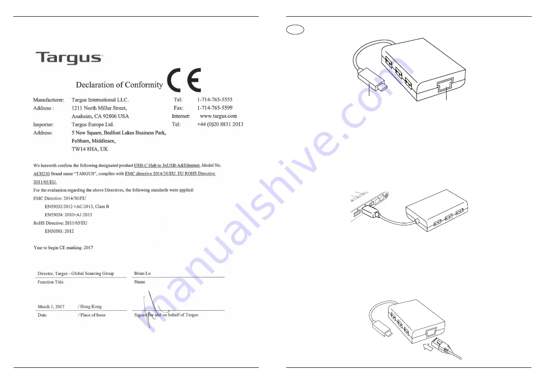 Targus ACH230EUZ User Manual Download Page 4