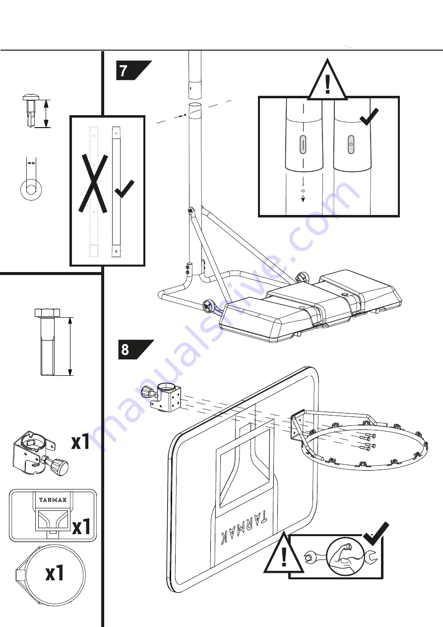 TARMAK B100 EASY POLYCARBONATE Скачать руководство пользователя страница 8