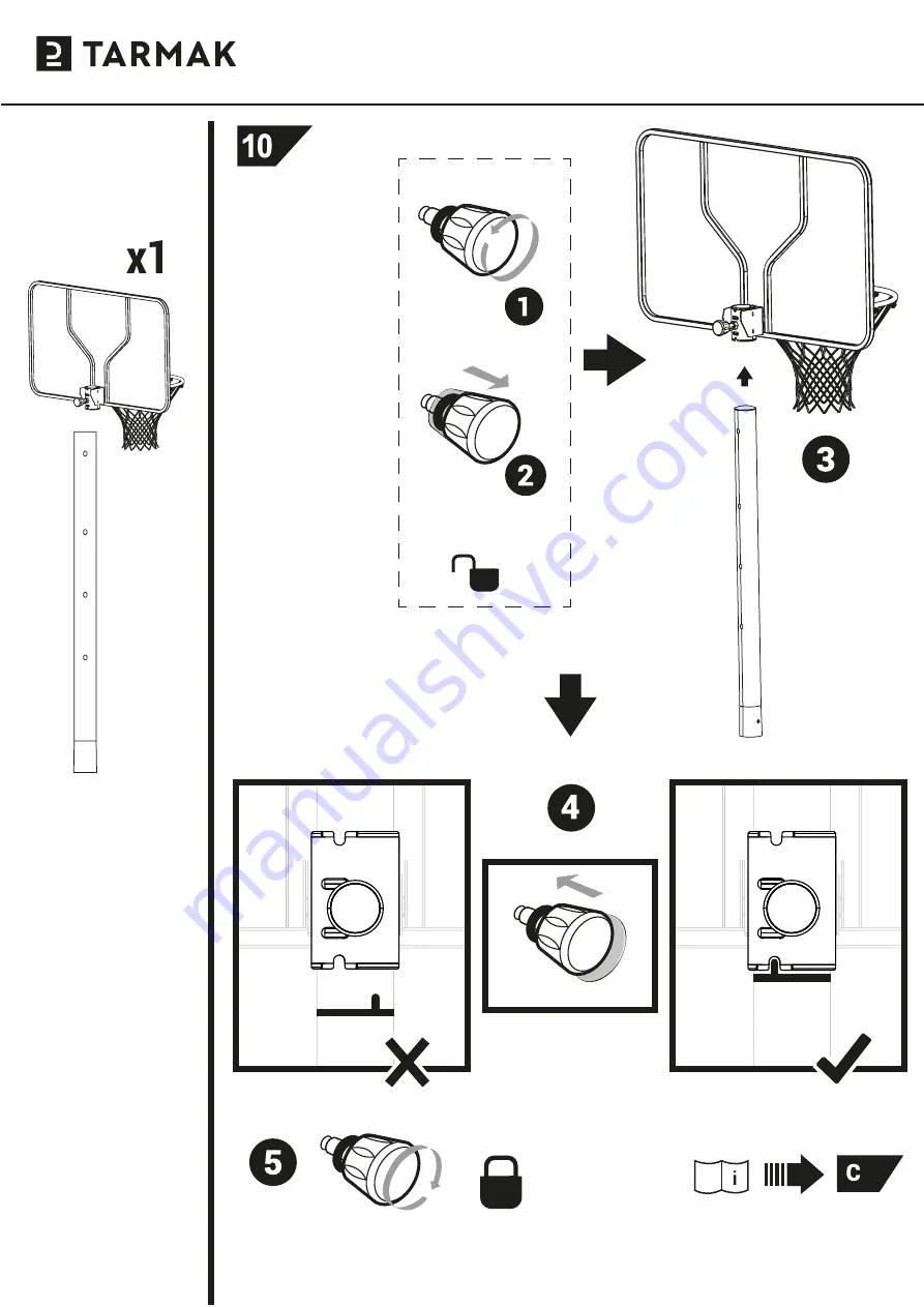 TARMAK B100 EASY POLYCARBONATE Скачать руководство пользователя страница 9