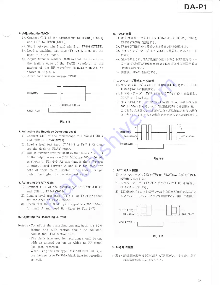 Tascam DA-P1 Service Manual Download Page 25