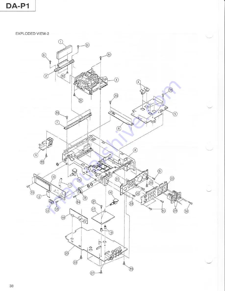 Tascam DA-P1 Service Manual Download Page 38