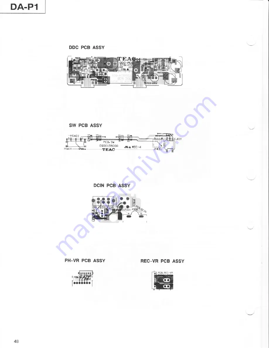 Tascam DA-P1 Service Manual Download Page 48