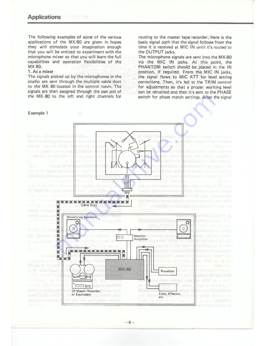 Tascam MX-80 Owner'S Manual Download Page 6