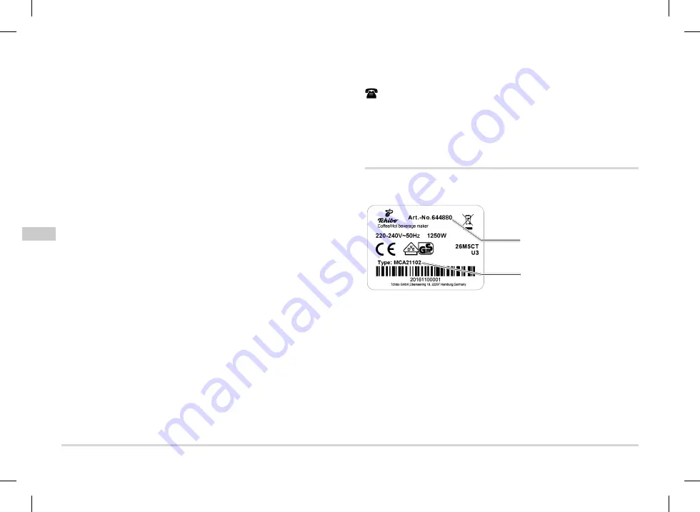 Tchibo Cafissimo pure+ MCA21102 Original Instructions For Use And Warranty Download Page 78