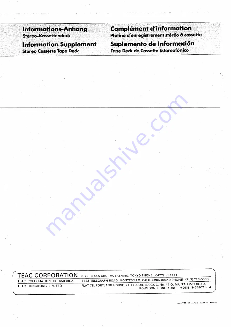 Teac A-400 Service Manual Download Page 56