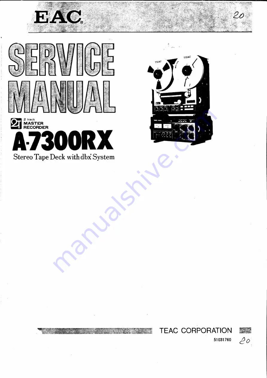 Teac A-7300RX Service Manual Download Page 1