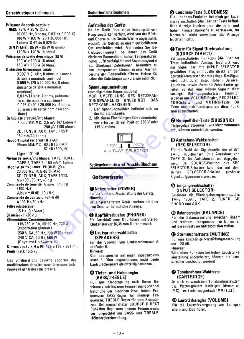 Teac A-X5030 Owner'S Manual Download Page 10