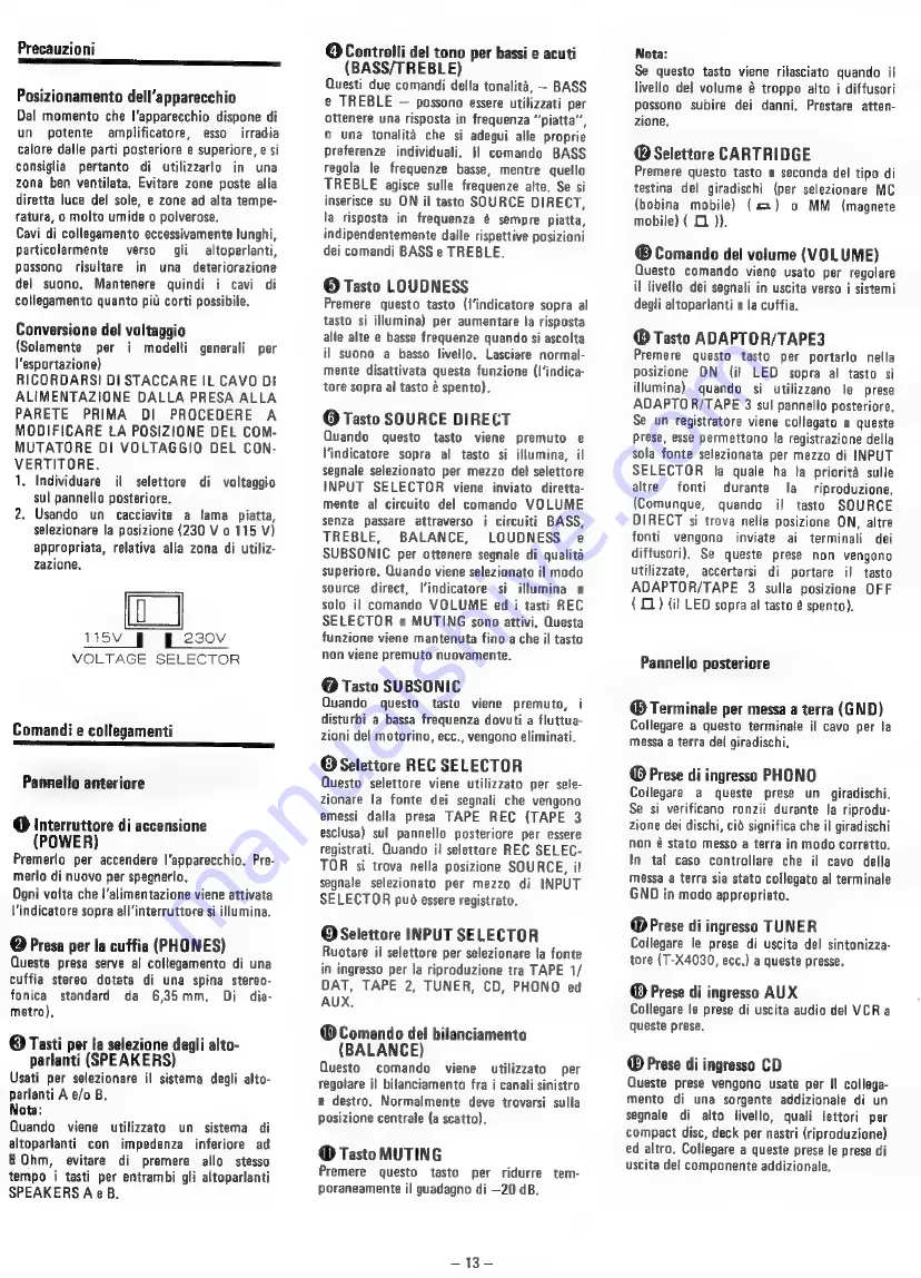 Teac A-X5030 Owner'S Manual Download Page 13