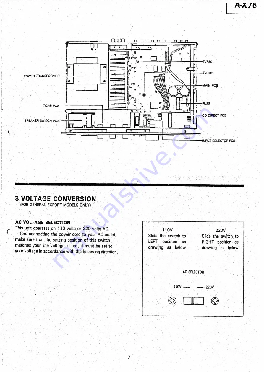 Teac A-X75 Service Manual Download Page 3