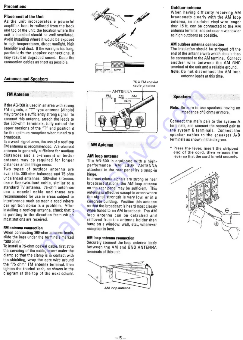 Teac AG-500 Owner'S Manual Download Page 5