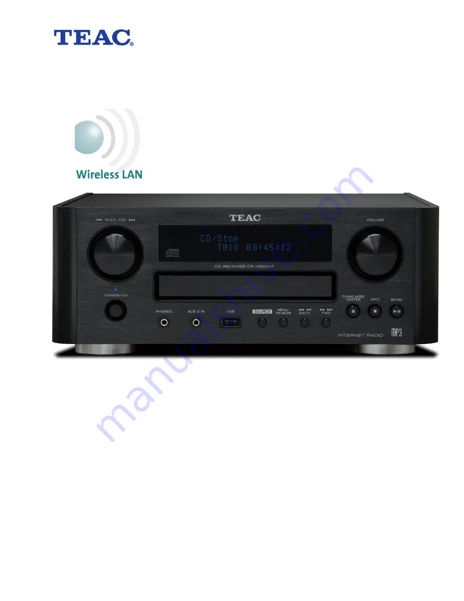 Teac CR-H500 Specifications Download Page 1