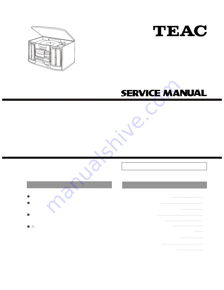 Teac GF-330 Service Manual Download Page 1