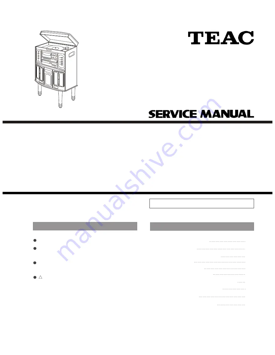 Teac GF-480 Service Manual Download Page 1