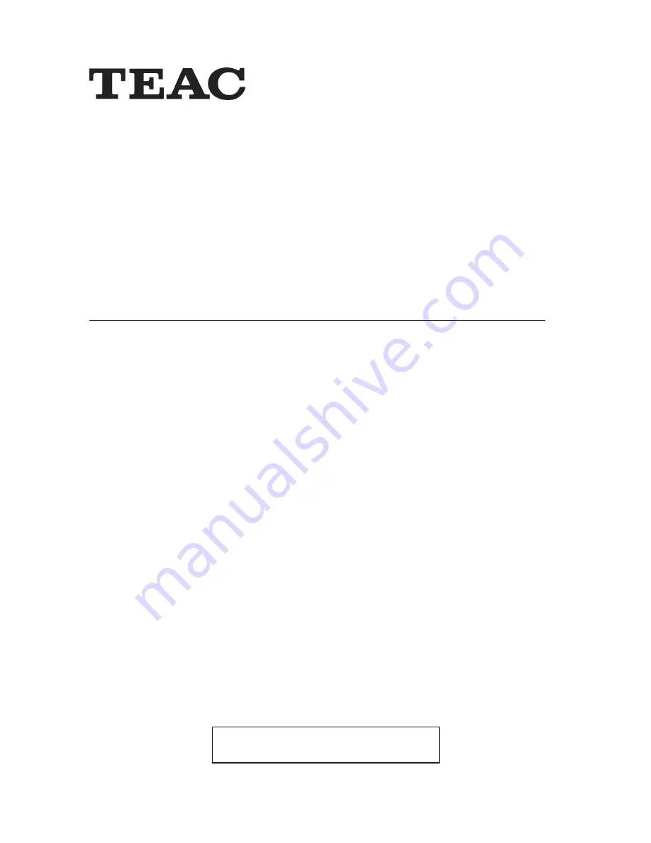 Teac MP-300 User Manual Download Page 1