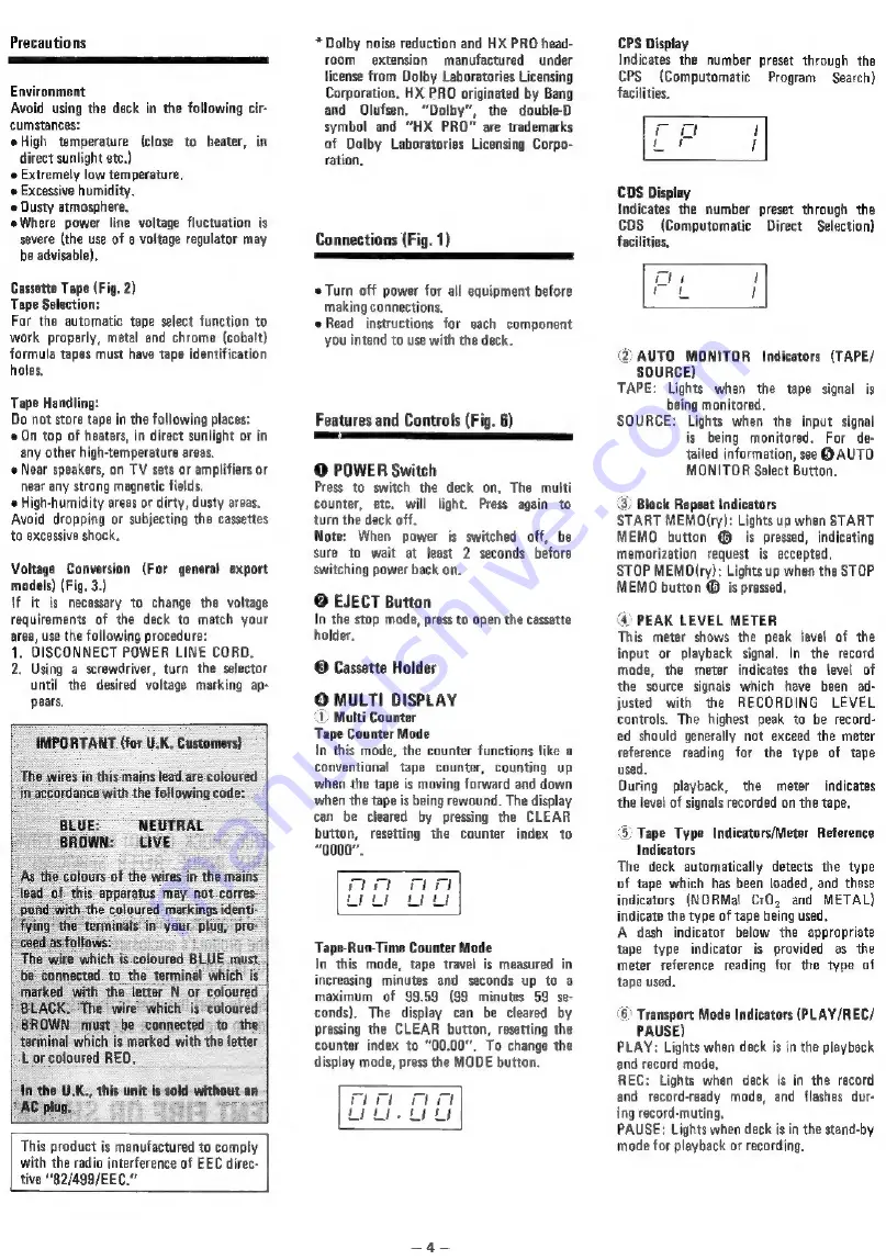 Teac V-770 Owner'S Manual Download Page 4