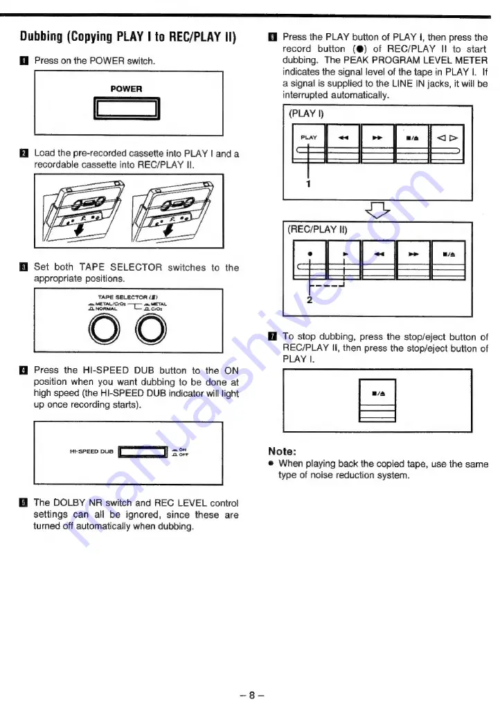 Teac W-500R Owner'S Manual Download Page 8