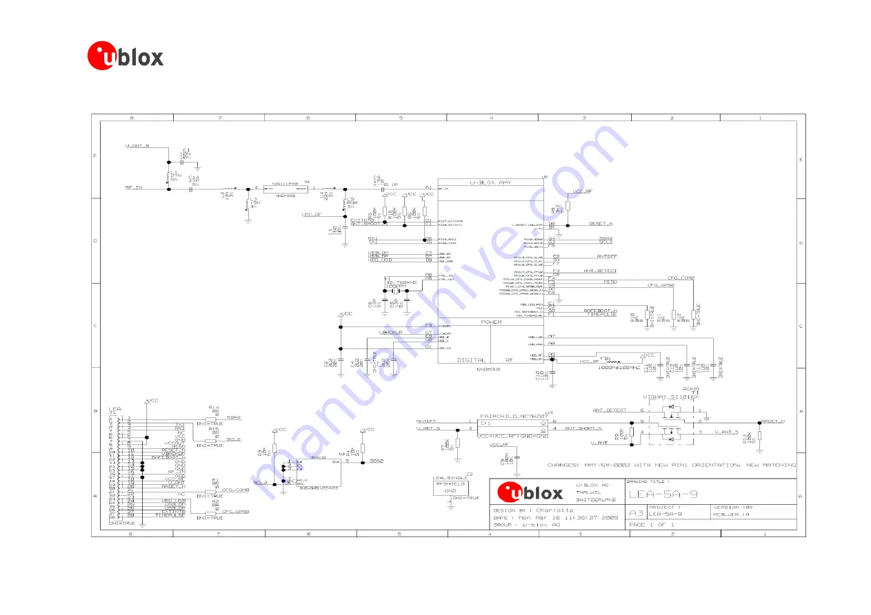 u-blox AMY-5M Hardware Manual Download Page 50