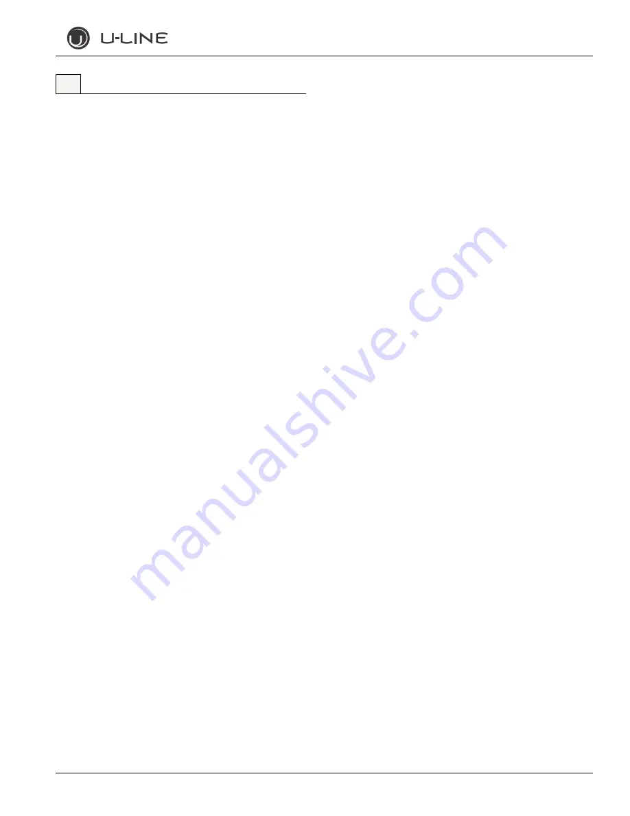 U-Line 3018CLR SERIES Use And Care Manual Download Page 5