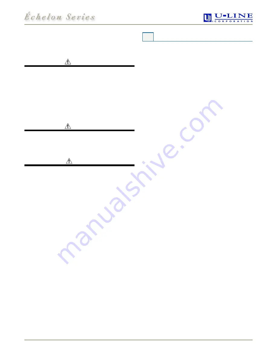 U-Line Echelon 2075DWRRSS Скачать руководство пользователя страница 3