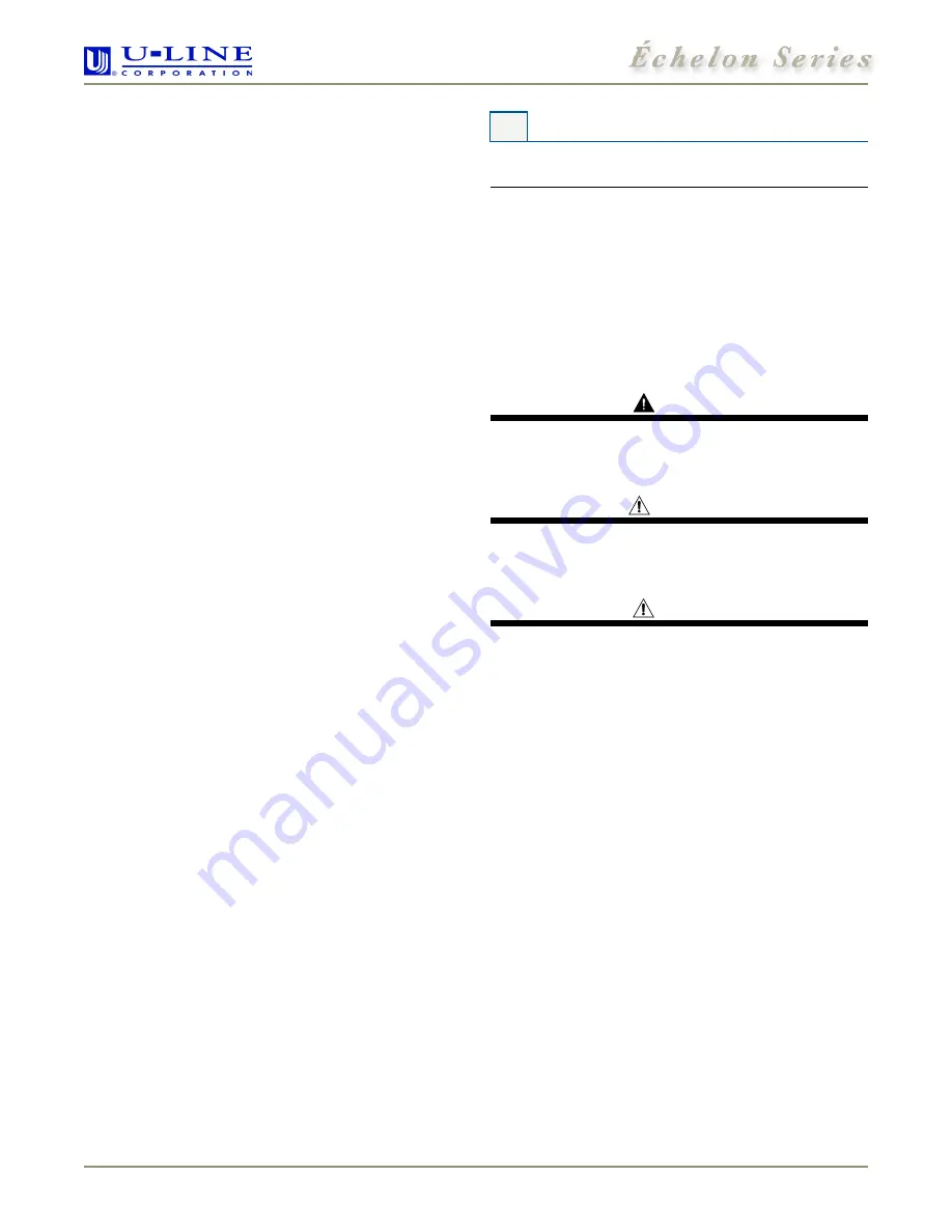 U-Line Echelon 2075R Installation Manual Download Page 2