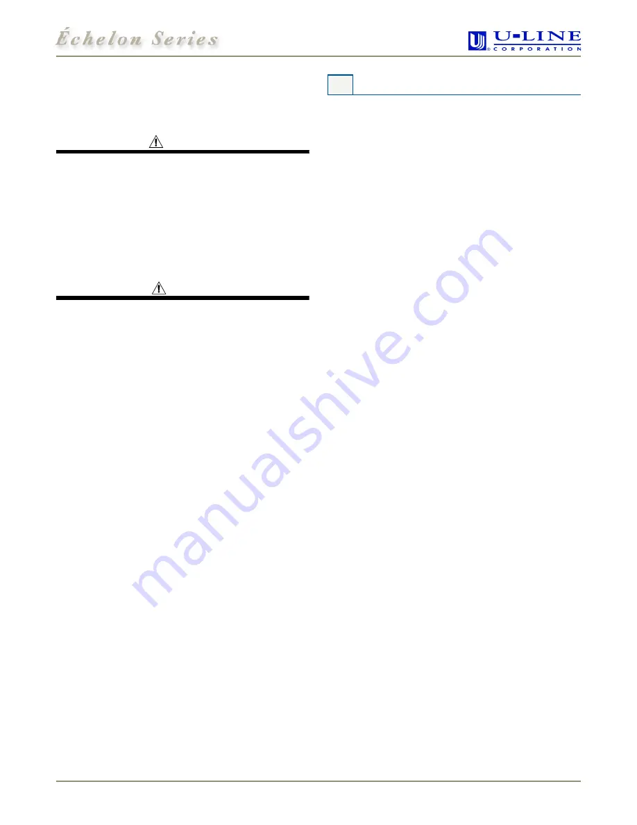 U-Line Echelon 2075R Скачать руководство пользователя страница 3