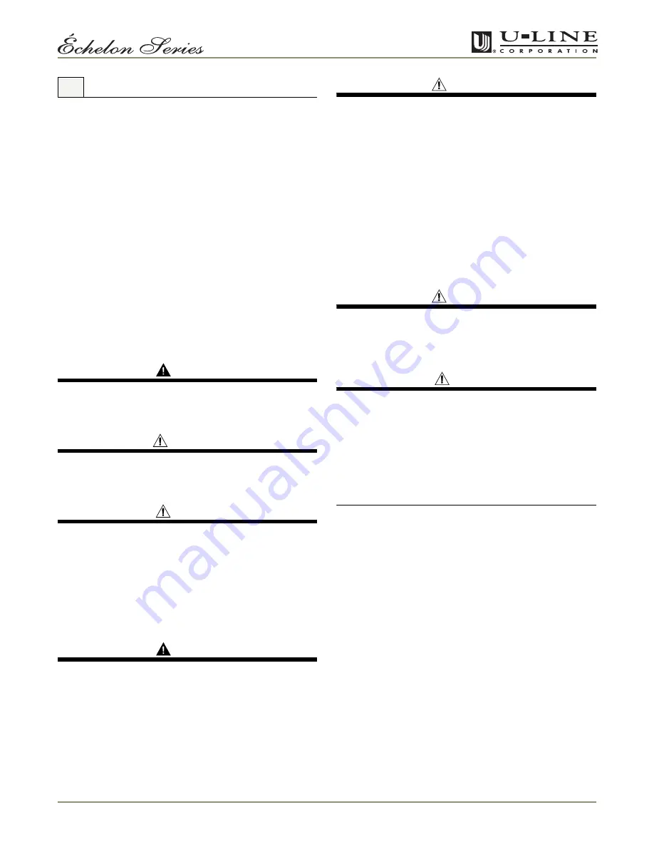 U-Line Echelon 2275DWRROL Скачать руководство пользователя страница 5