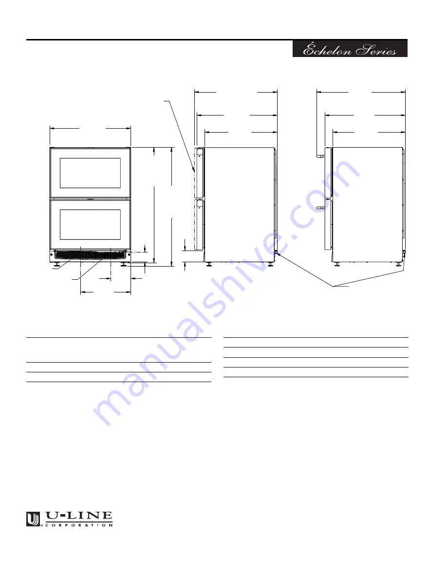 U-Line Echelon Combo C2275DWR Specifications Download Page 2