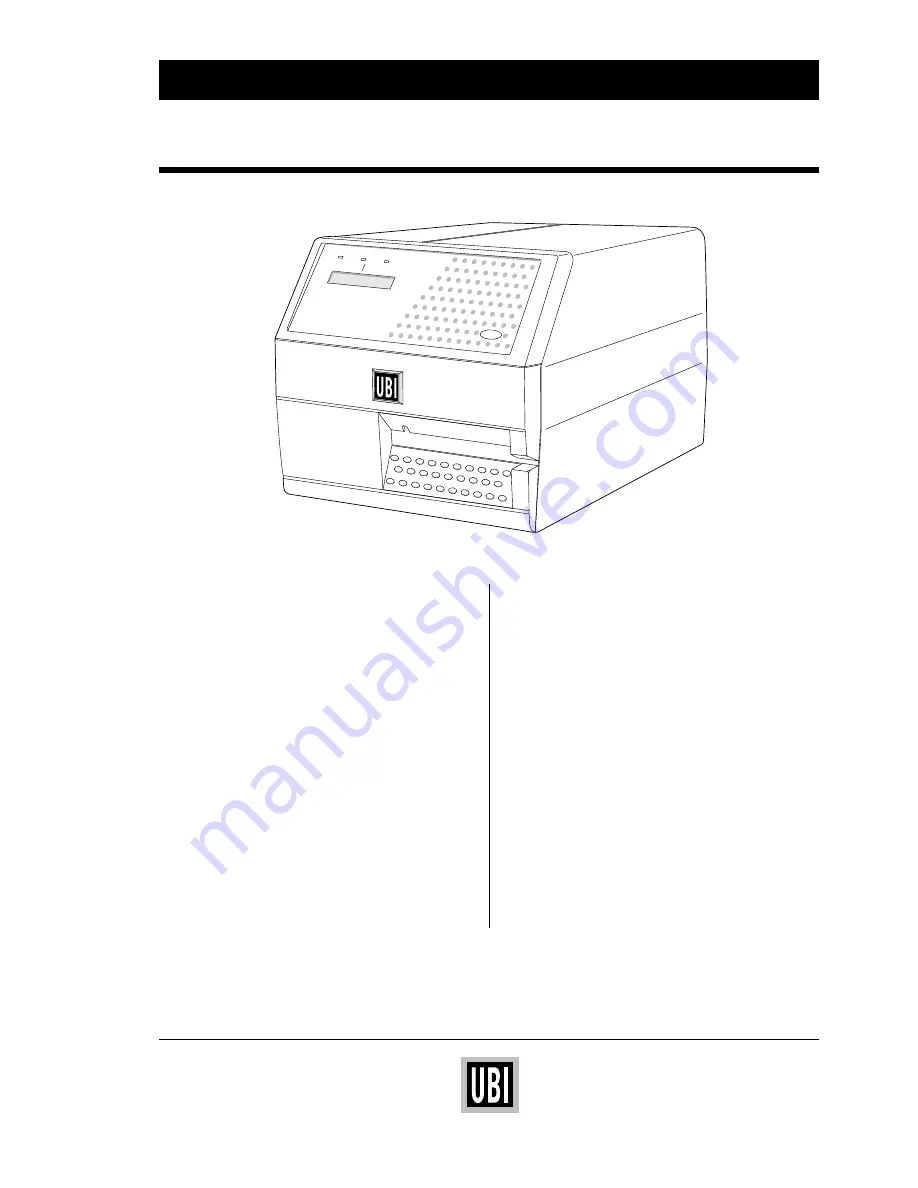 UBI EasyCoder 401 User Manual Download Page 3