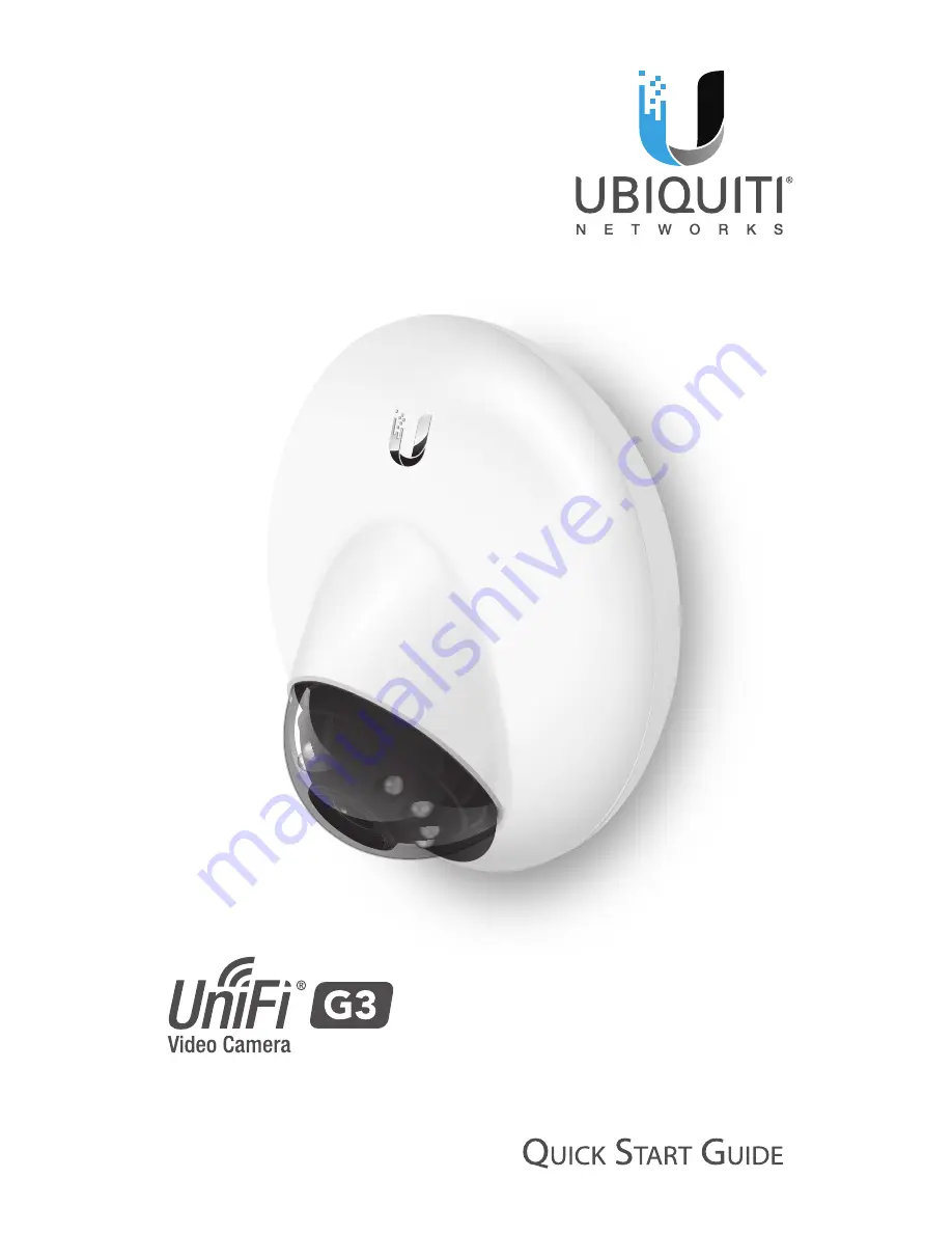 Ubiquiti UVC-G3-DOME Quick Start Manual Download Page 1