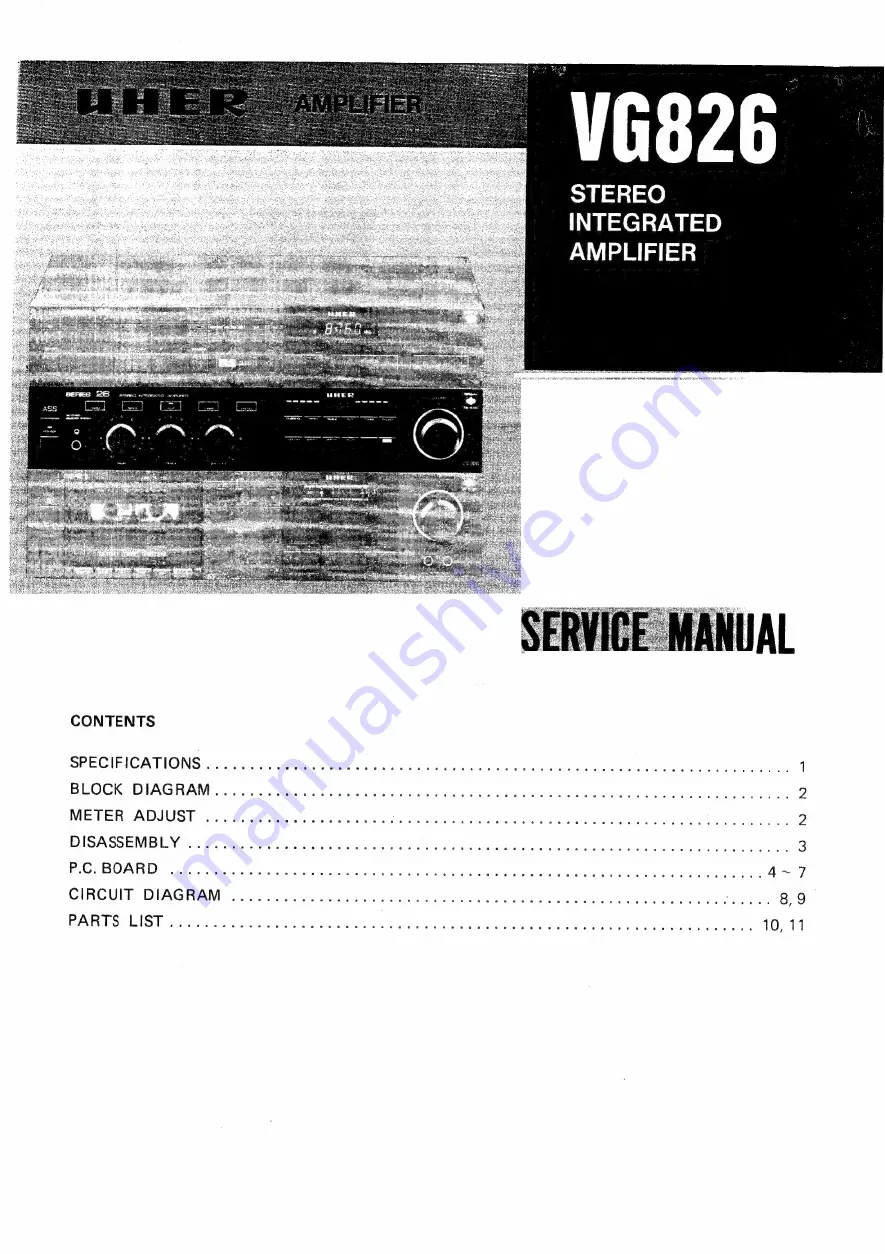 uher VG8226 Service Manual Download Page 1